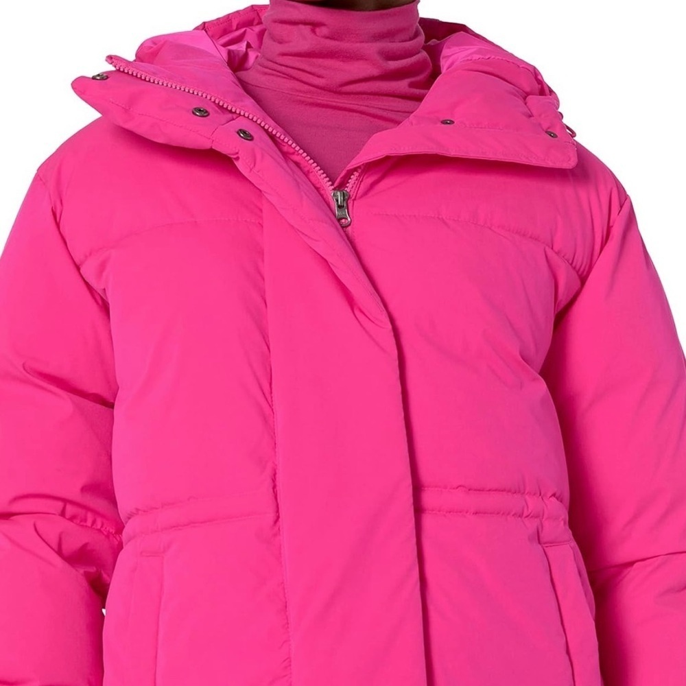 Amazon Essentials Women's Short Waisted Puffer Hooded Jacket Size Small - Pink - Picture 3 of 6